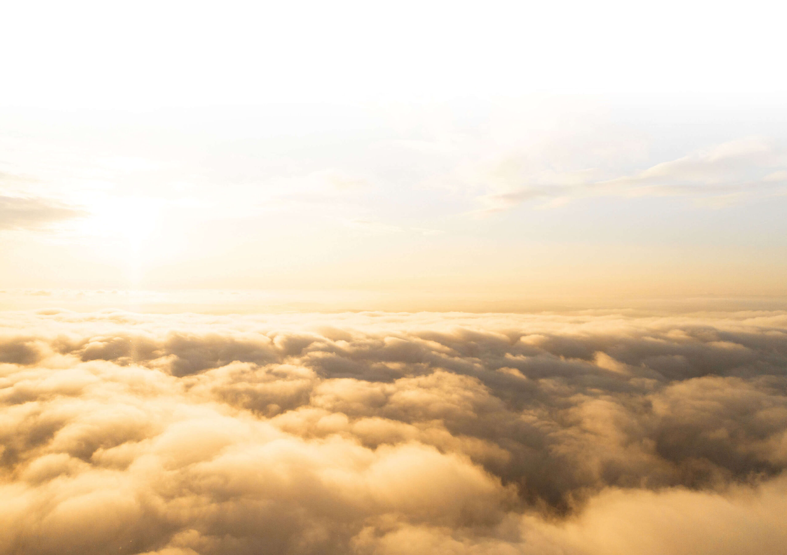 view from above the clouds